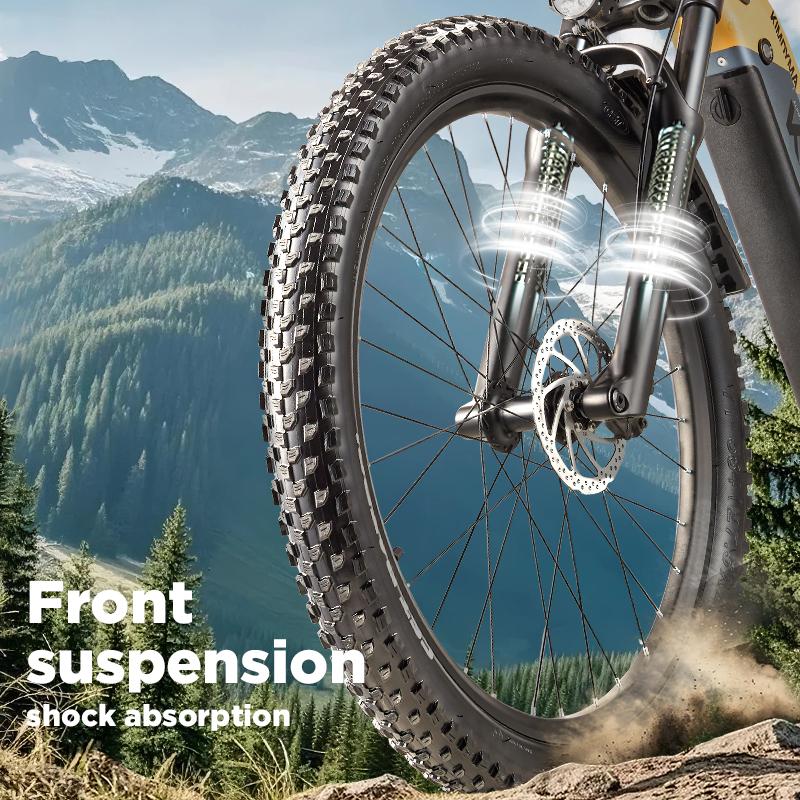 KIMDYMAKO2 E-Bike140km Range 48V 20Ah Battery, 80N.m 250W Motor, Full Suspension, 27.5" Tires, 9-Speed, LCD Display.
