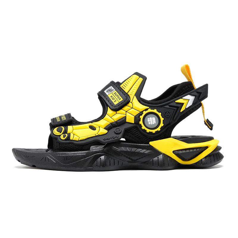 Boys sandals 2025 summer new middle-aged and older children's non-slip soft-soled school shoes beach shoes