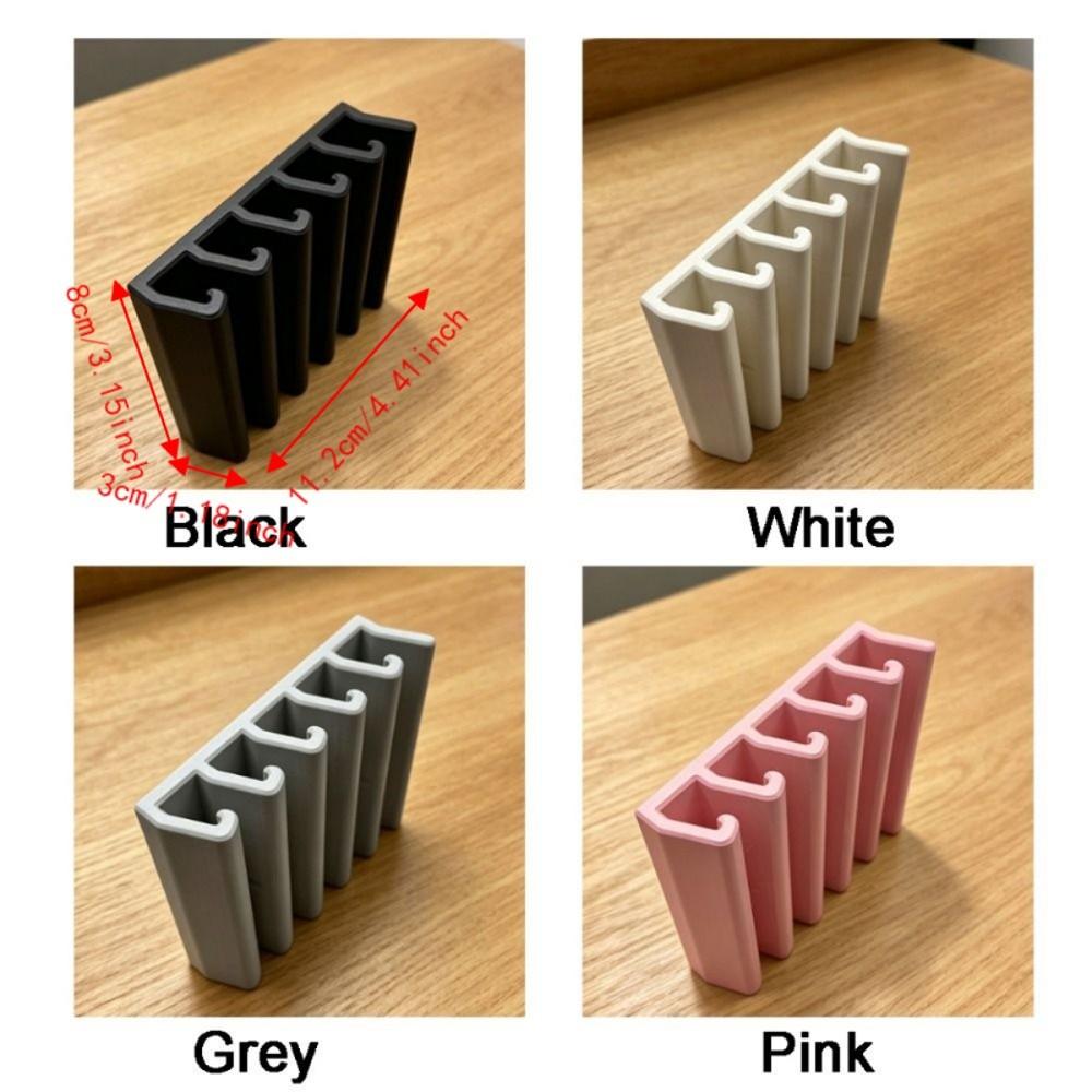 3D Printing Crisper Lid Storage Rack Wall Mounted Space Saving Box Lid Storage Rack with 5-slot Partition Mold Resistant