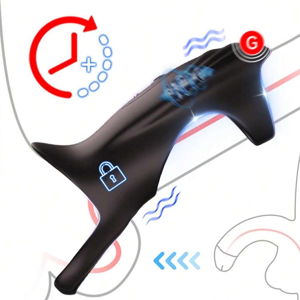 2 In 1 Powerful Vibrating Delayed Ejaculation Men's Penis Ring, APP Control Penis Ring Vibrator Cock Ring, Erotic Adult Toys, Men's Sex Toys