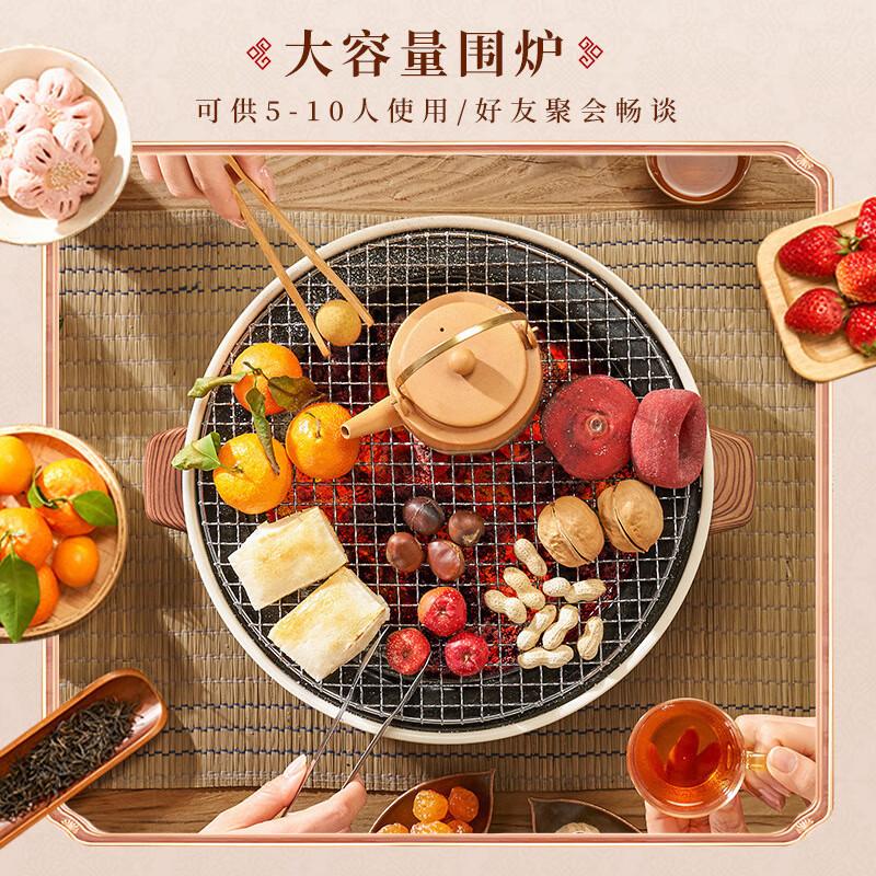 Luyouyou Round Charcoal BBQ & Tea Stove