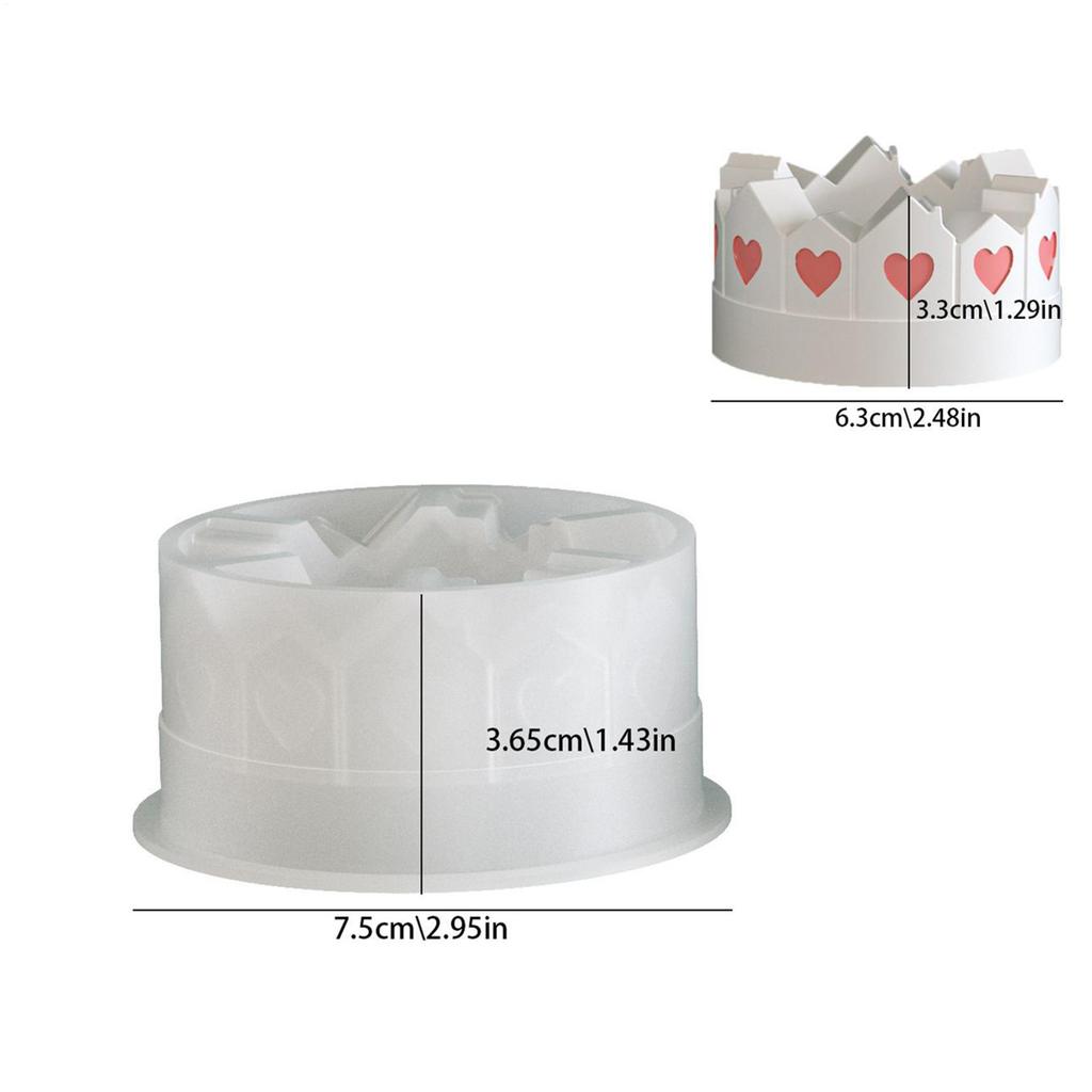 DIY Love Circular House Candle Holder Candle Cup Holder Mold House Shape Round Silicone Decoration Candlestick Holder Mold
