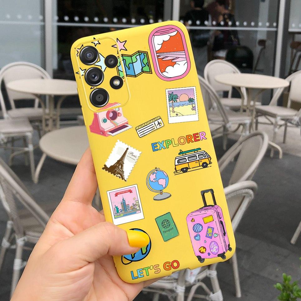 For Samsung Galaxy M32 M33 M13 M23 M12 M53 Phone Case Back Cover Dinosaur Bear Cartoon Child Fundas For Samsung M13 M23 M33 5G