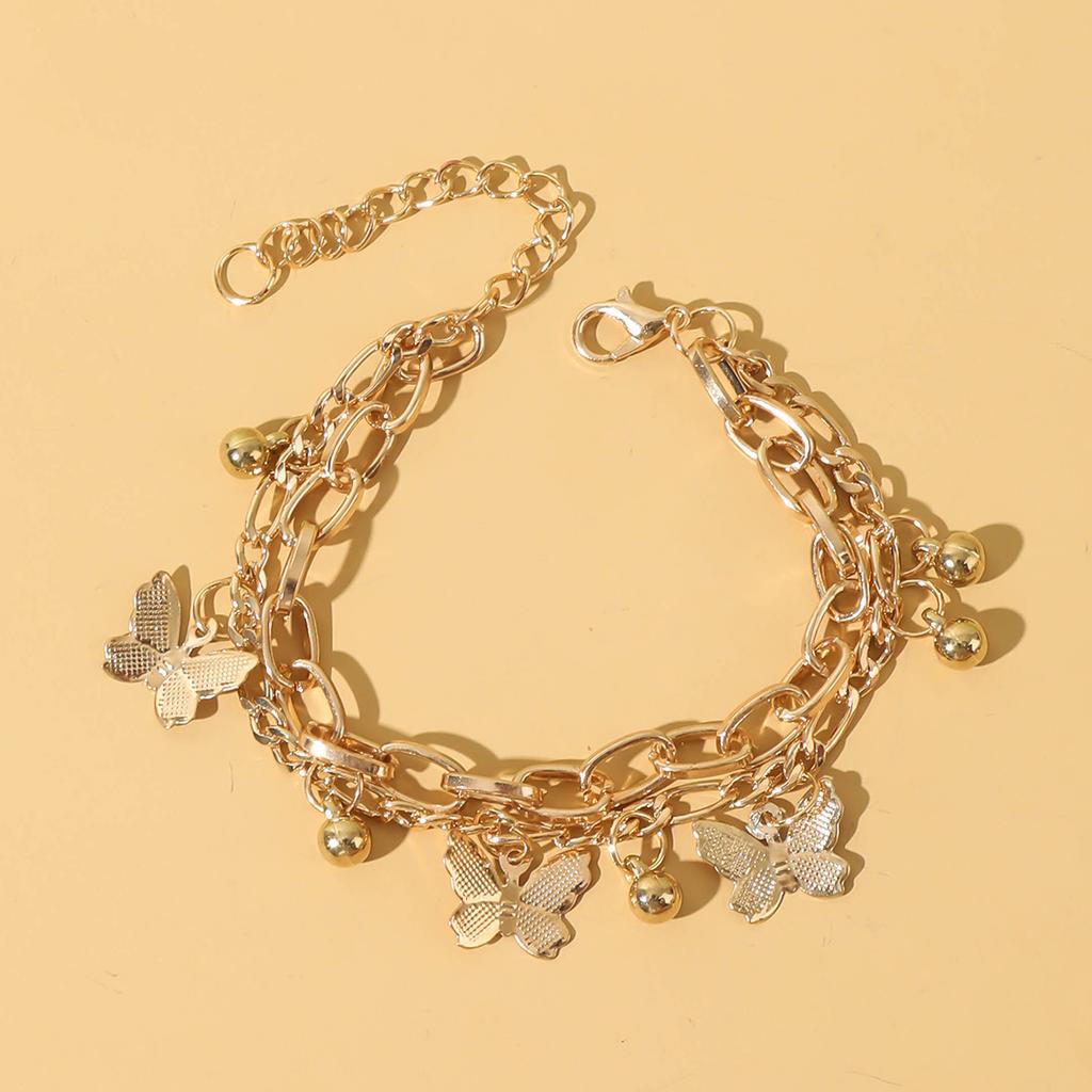 1PC Women's Fashion Trend Multi Layered Steel Ball Bean Love Bracelet Travel, Date, Banquet, Party, Festival Dressing Gifts-2061