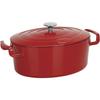 Cocotte - Sitram - Sitrabella - Oval - 6.5 Liters - Red and White Enameled