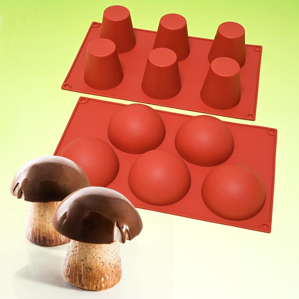 Half Round Cone Silicone Mold Baking Tool Mousse Cake Decorating Mold for Making Chocolate Candy Candle Soap