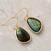 Luxury elongated stone pendant earrings earrings studs European and American natural stone popular jewelry