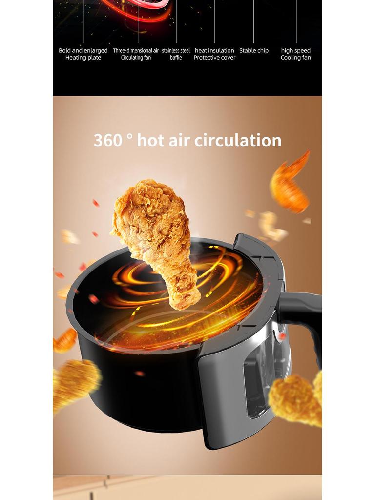 2025 New Model 8L Visual Multi-functional All-in-One Automatic Air Fryer for Home Use