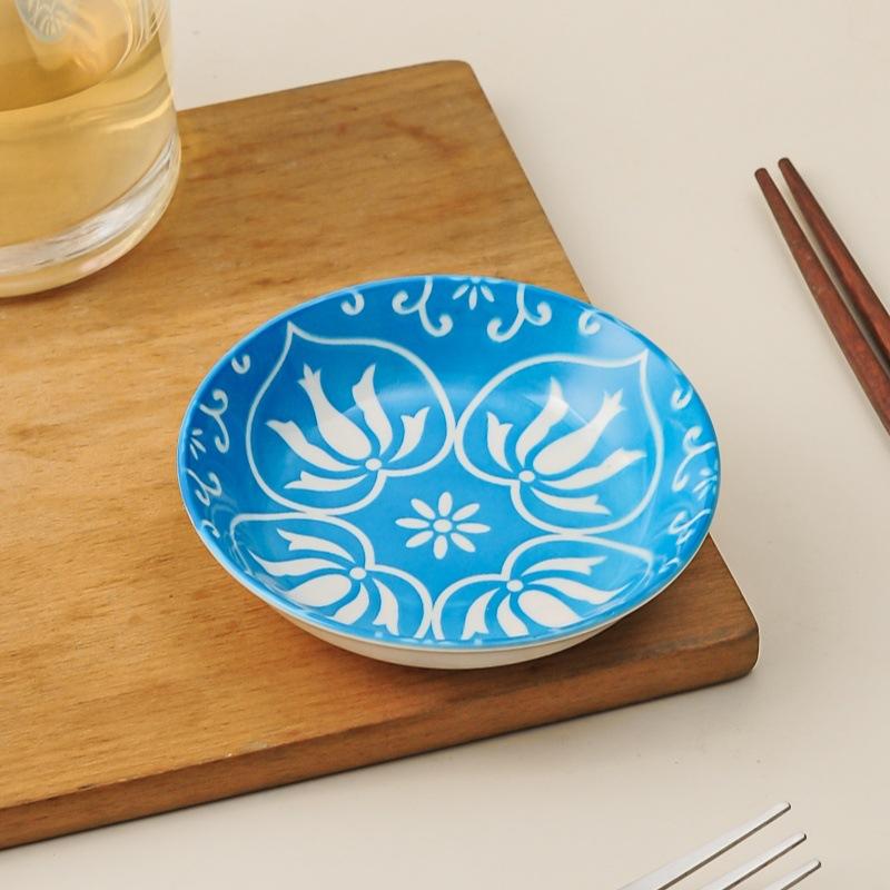 Ceramic Condiment Dishes, Bohemian Style Plates, Sauce Dishes, Suitable For Kitchens, Restaurants, Sushi Shops, And Picnics