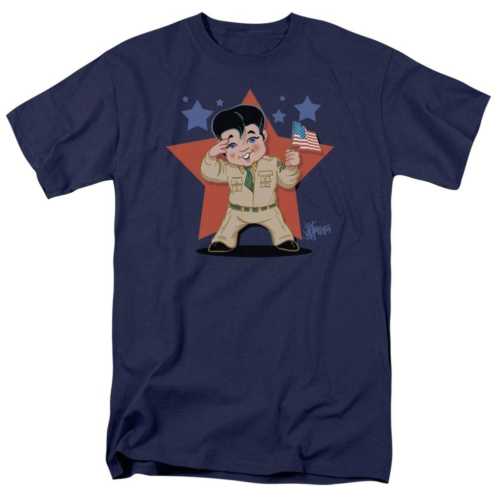 Elvis Presley - Lil G.I. - Unisex Short Sleeve Children s T-shirt - Blue 100