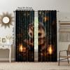 Versatile Polyester Transparent Curtains Home Decoration Hedgehog Reading Use Bedrooms Living Rooms Set Of 2 Made Area Decor
