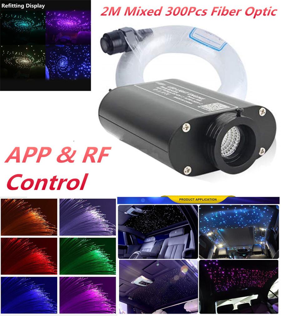 Rgb Led Star Ceiling Kit 300pcs 12v Car Suv Fiber Optic Remote