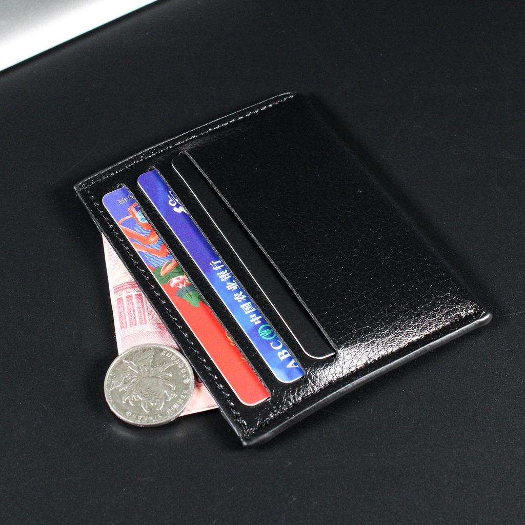 Minimalistischer Lychee-Narben-Multi-Kartenhalter für Bus, Bank und mehr - Große Kapazität