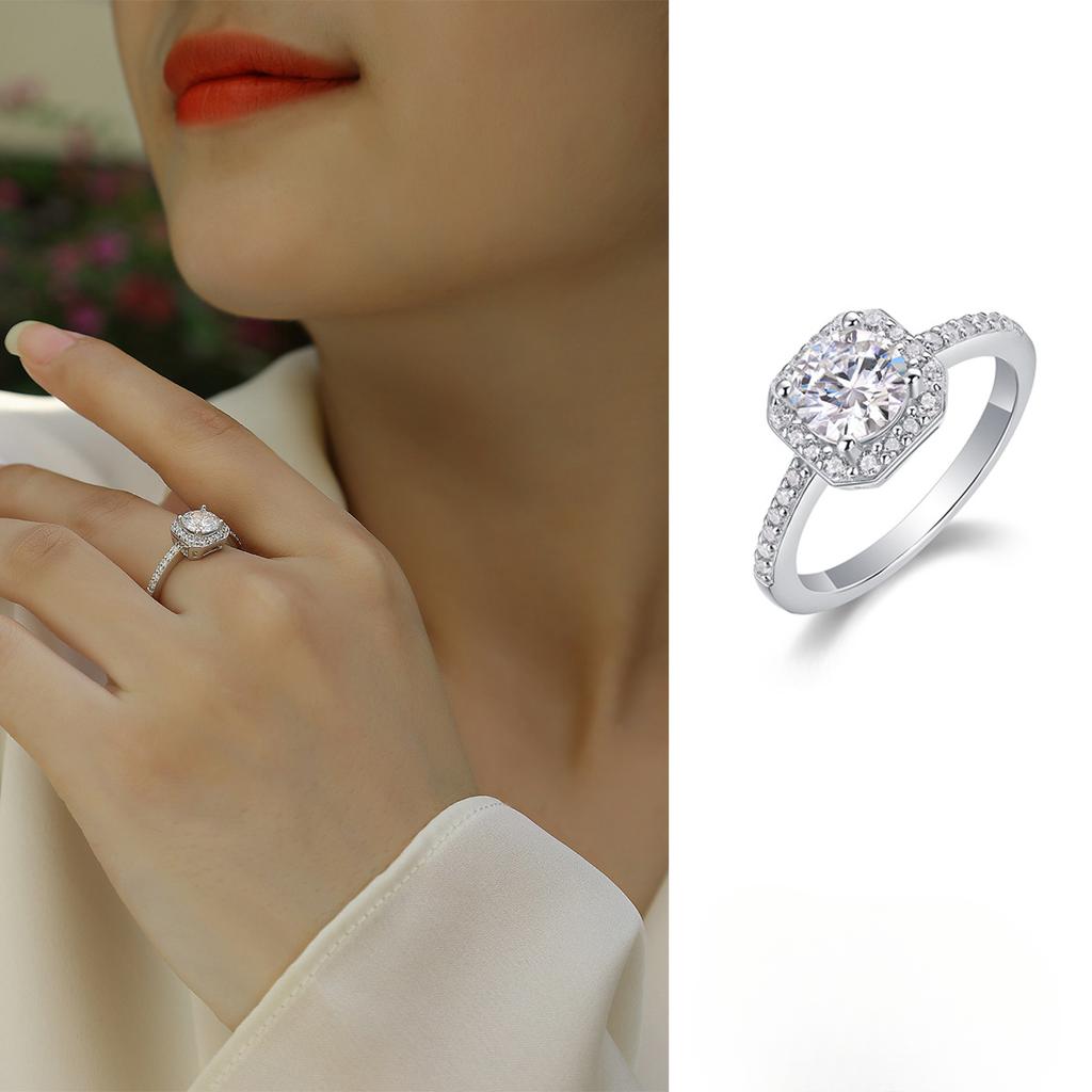 S925 Silver Wonderful Fate Ring Moissanite With Closed Ring