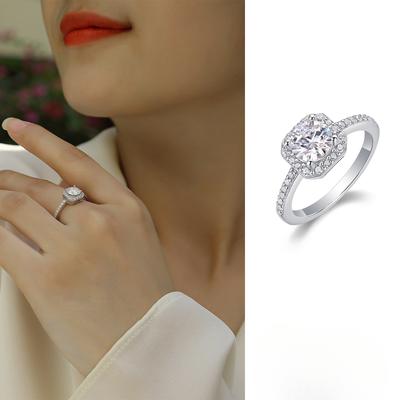 S925 Silver Wonderful Fate Ring Moissanite With Closed Ring