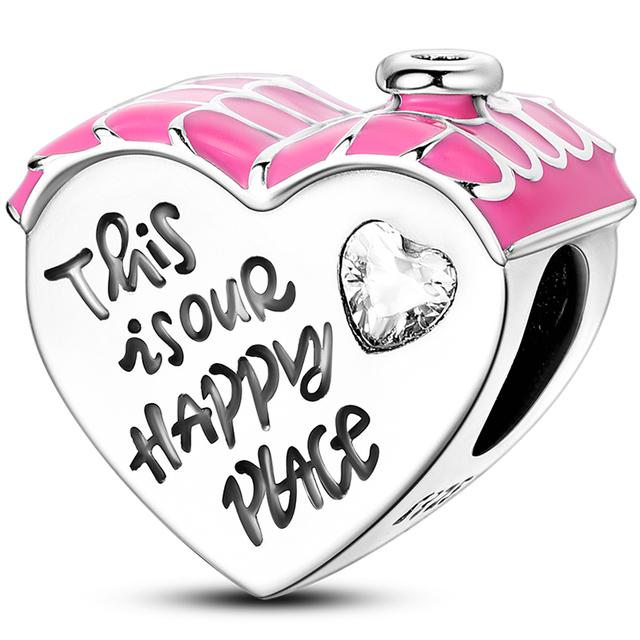 925 Silver Heart Silver Series Pendant Charm Beads Fit Original Bracelet Necklace For Women Diy Making Jewelry Gift