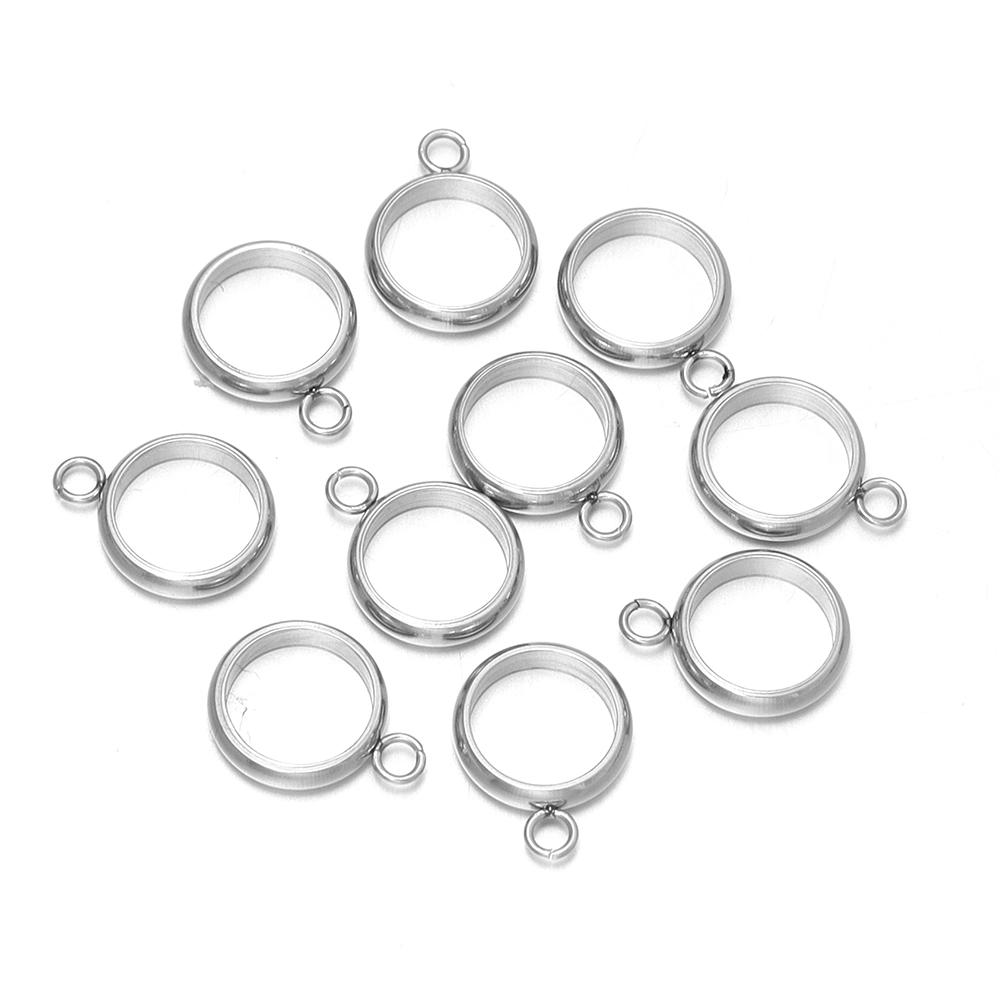 

10pcs/lot Stainless Steel Pendant Connectors Bail Clasps Gold Color Pendants Clip Pinch For DIY Necklace Bracelet Jewelry Making hole 4mm