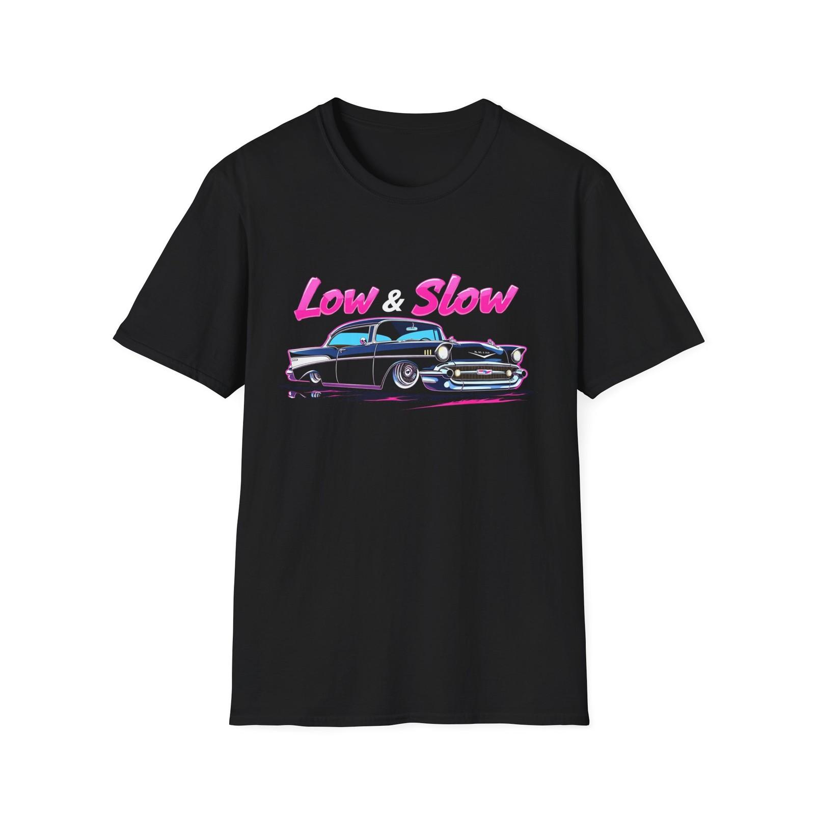1957 Chevy Bel Air T-Shirt Low & Slow Classic Car Graphic Tee Hot Rod Style S