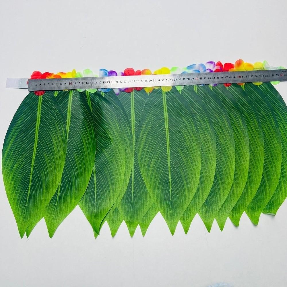 5Pcs Simulation Leaf Complete Dance Outfit Unisex Beach Party Wear Hawaiian Themed Events
