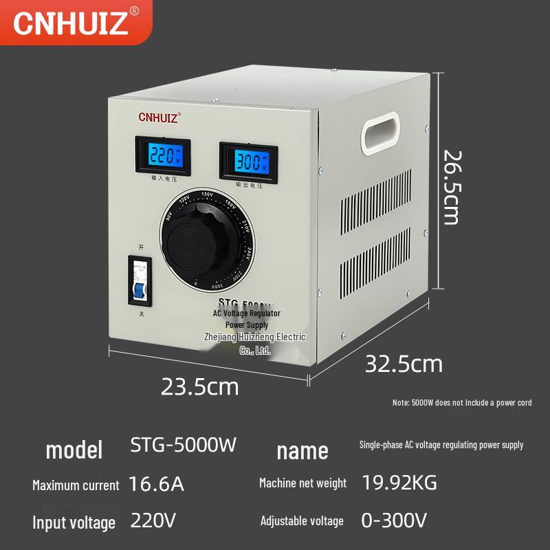 220V Household Single-Phase Voltage Regulator, STG-500W Adjustable Transformer, 0-300V Power Supply
