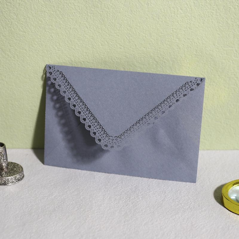 Colorful Laser-Cut Lace Triangular Invitation Card for Weddings and Birthdays