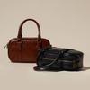 Niche and Versatile Bowling Bag, Retro Handbag, Boston Bag, Single-shoulder Crossbody Handbag