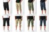 Logo Spark Men's Summer Cargo Pants, 3/4 Length, Water-Repellent, Stretch, Cropped, Easy-Duty Pants, Beige, Size M