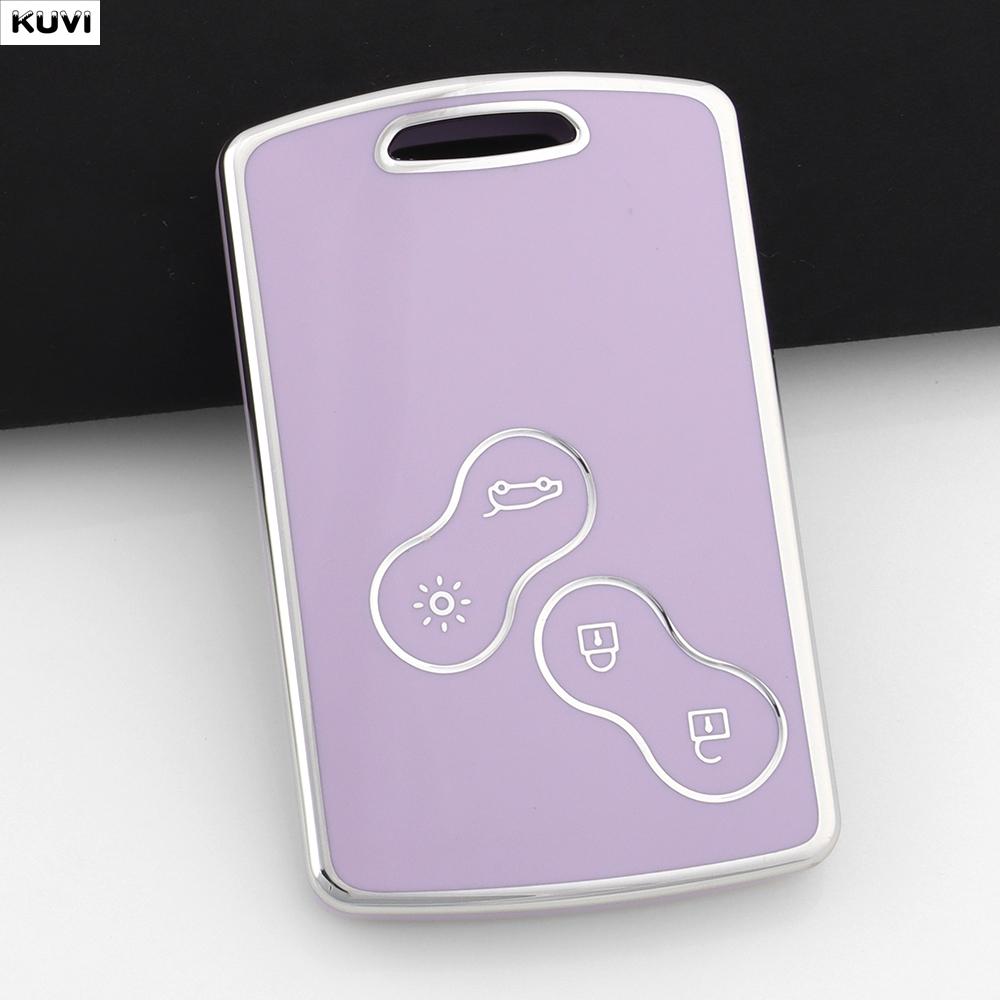 For Renault Megane 2 3 Clio Scenic Duster Kaptur Captur Logan Laguna Zoe Koleos Danilo Nema Fluence Pink TPU Car Key Case Cover