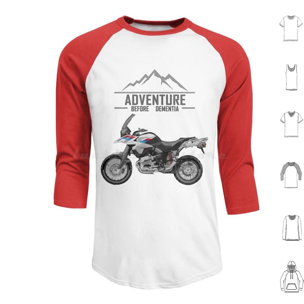 Adventure Before Dementia Funny Mountain Adventure Gs Motorcycle Bike Hoodie Cotton Long Sleeve Adventure Motorcycle Nature