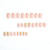 24 Stück Nail Art Französisch Weiße Spitze Nagel Nagelstück Falscher Nagel Gold Glitzer Nagelstück Nagelstück