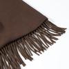 Womens Wool Blend Long Coat With Fringe Detail Casual Elegant Outerwear Winter 2025