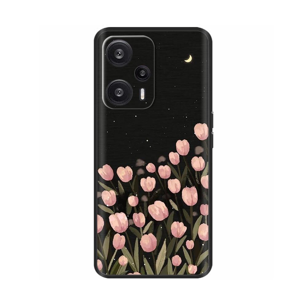 For Xiaomi Poco F5 Pro Case Painted Flower Back Cover Full Protection Soft Case for POCO F5 PocoF5 F5Pro Fundas Phone Casing