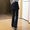 Sibaishe Faux Two-Piece Flared Casual Pants