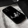 Skeleton Skull Phone Case Black Silicone Soft Shell For IPhone 17 16 15 14 13 12 11 Air Pro Max Plus Hot Sale