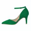 Women's 80mm Velvet Toe Ankle Strap D‘orsay Pumps High Heels Pump Party Wedding Dress Shoes Shoe