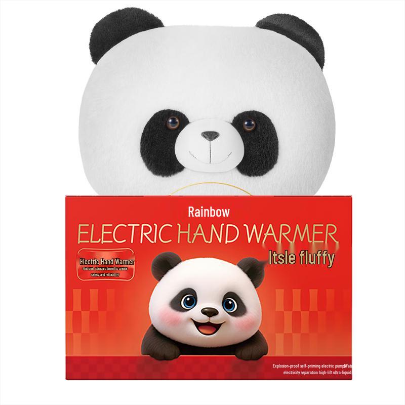 

Rainbow Panda Plush Electric Hand Warmer