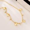925 Silve Love Heart Anklet for Women Zircon Bead Chain Tassels Sweet Adjustable Jewelry Gift