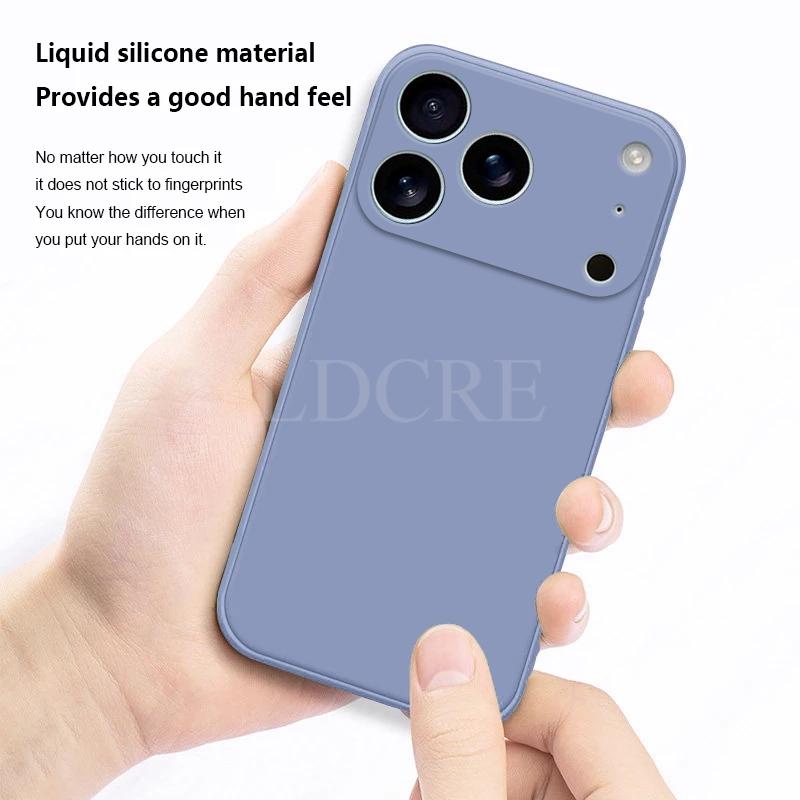 For iPhone 17 Pro Max Case Liquid Silicone Cover For iPhone 17 Pro Max 17 Air Case TPU Plain Rubber Protector Case Cover