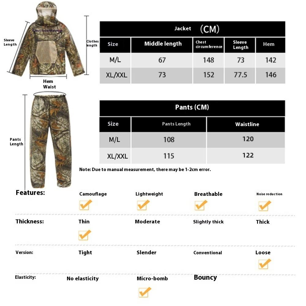 Camouflage Geely Suit Camouflage Adventure Camping Mountaineering Mesh Hooded Mosquito-proof Suit Beekeeping Mosquito-proof Fishing Suit