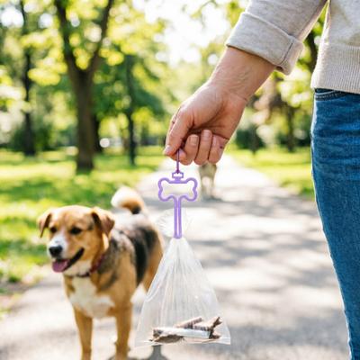 Porte-sac à déjections canines Porte-sac à déjections en forme d'os Porte-sac à déjections pour chien Fixation mains libres pour laisse pour promenade extérieure et entraînement