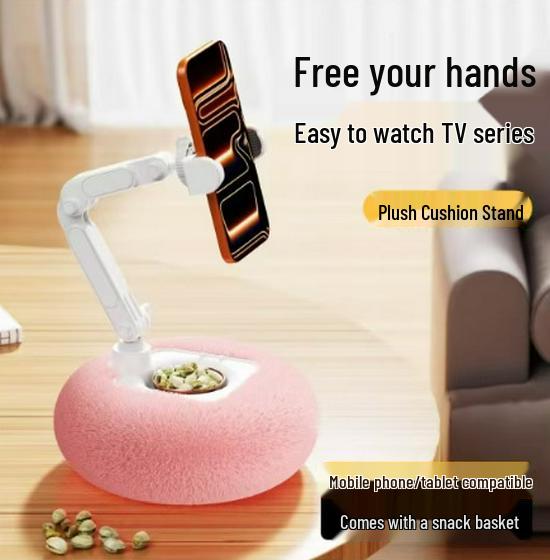Cross-Border Mobile Phone Holder  Plush Pillow Support – Perfect for Lazy Quilt Video Watching