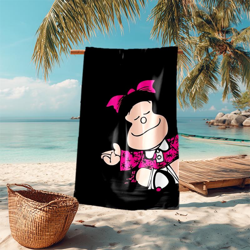 Mafalda Beach Towel Outdoor Camping Beach Towel for Vacation Swim Outdoor Pool Absorbent Bath Towel