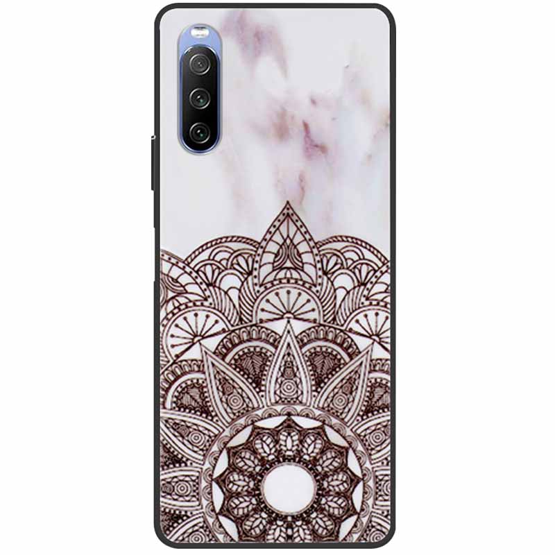 Soft Cover For Sony Xperia 10 III Case 5 III Soft Silicone Black Cases for Sony Xperia 1 III / Xperia1 XZ4 Covers Cool Marble