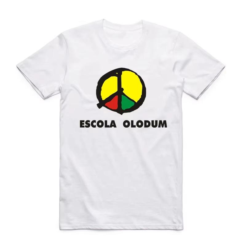 Retro Michael Jackson Mj Olodum Print Antiwar Graphic Tee Unisexs Clothing And Unisexs Clothing Cotton 2026 Summer New T Shirt