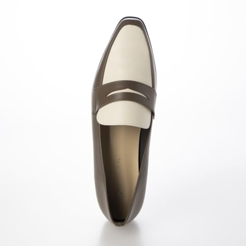 Carino CAUK42002 Women's Brown Combination Loafers, Size 23.0 Cm