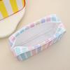 New Stripes Makeup Bag Simple & Fresh Cosmetic Pouch for Travel Portable Toiletry Organizer Polyester Lipstick Storage Case