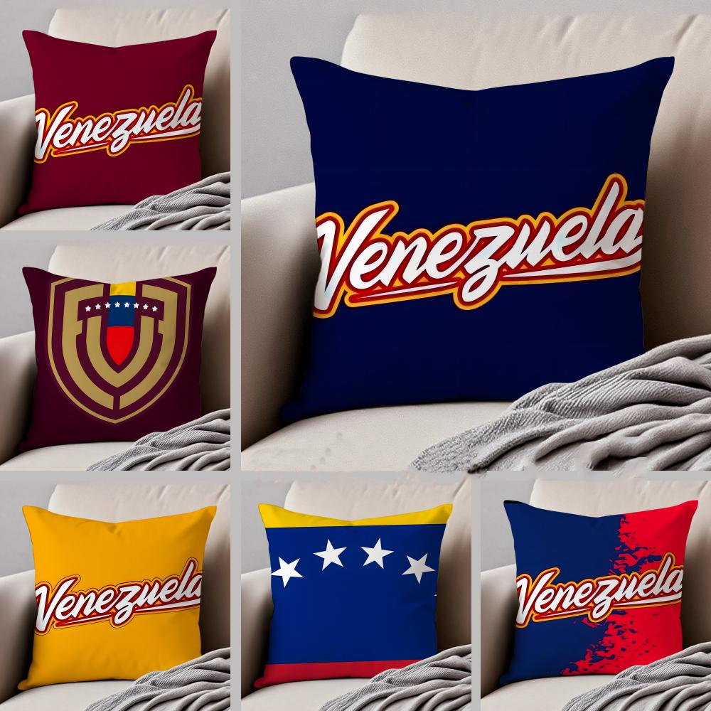 Simple fashion flag style VVenezuelas Cushion Cover Linen Pillow Case Soft Breathable Protective Couch Room Decoration