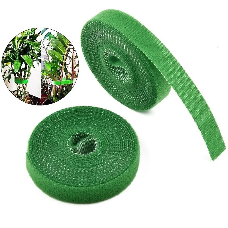 5M Nylon Plant Bandage Tie Reusable Plant Hook Loop Ties Green Fastener Tape Bamboo Cane Wrap Support Home Garden Accessories