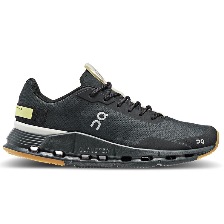 On Cloudnova Form All-Weather Comfort Lightweight Support Low-Top Lifestyle Casual Shoes Women Sneaker Black Grass-Yellow 26.98309