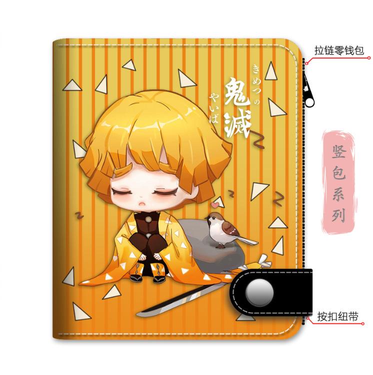 Japan cartoon comics Demon Slayer Stylish Vertical Bag Card Holder Coin Purse 0027